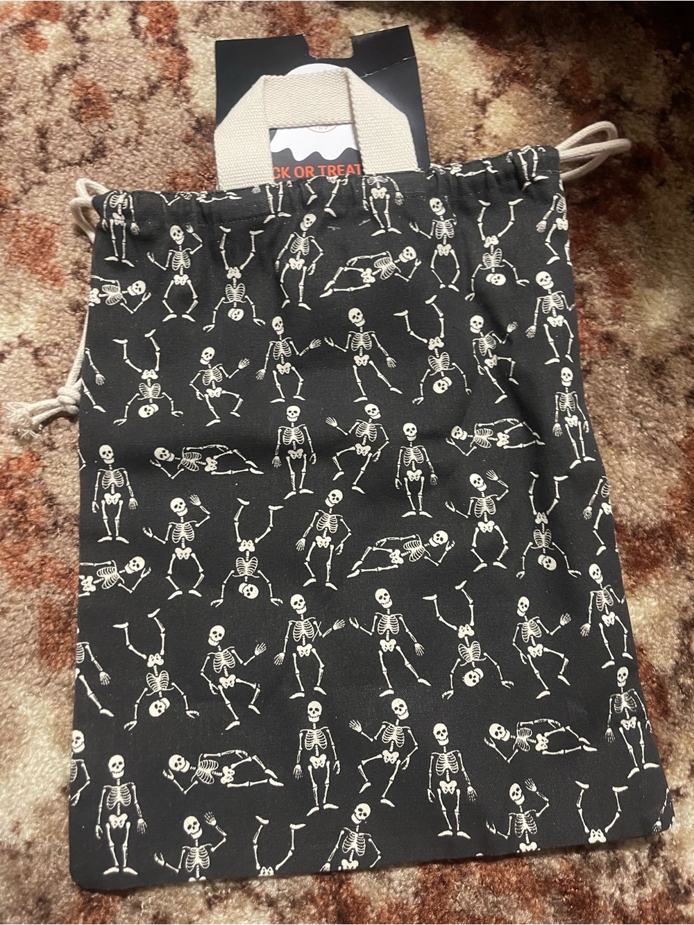 Skeleton Halloween Tote Trick or Treat Bag